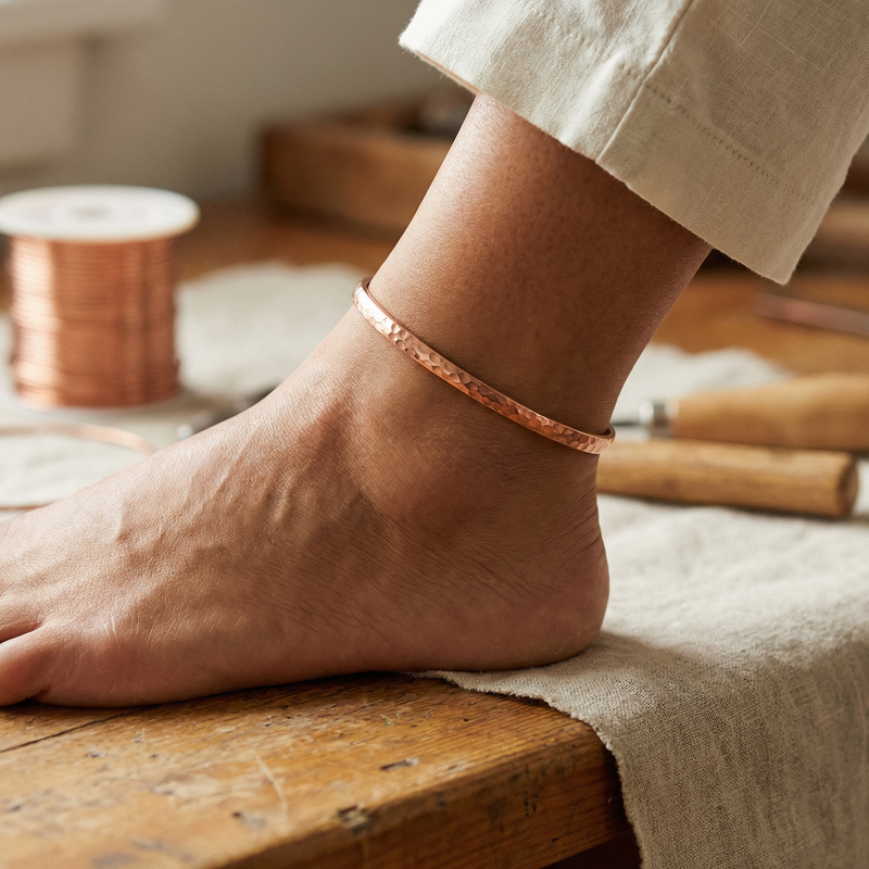 Luvenora's Sand Copper Anklet