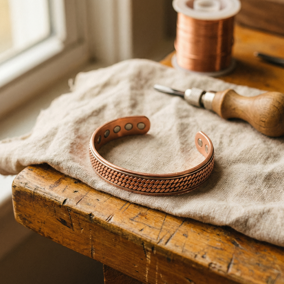 Luvenora's Wave Copper Bracelet