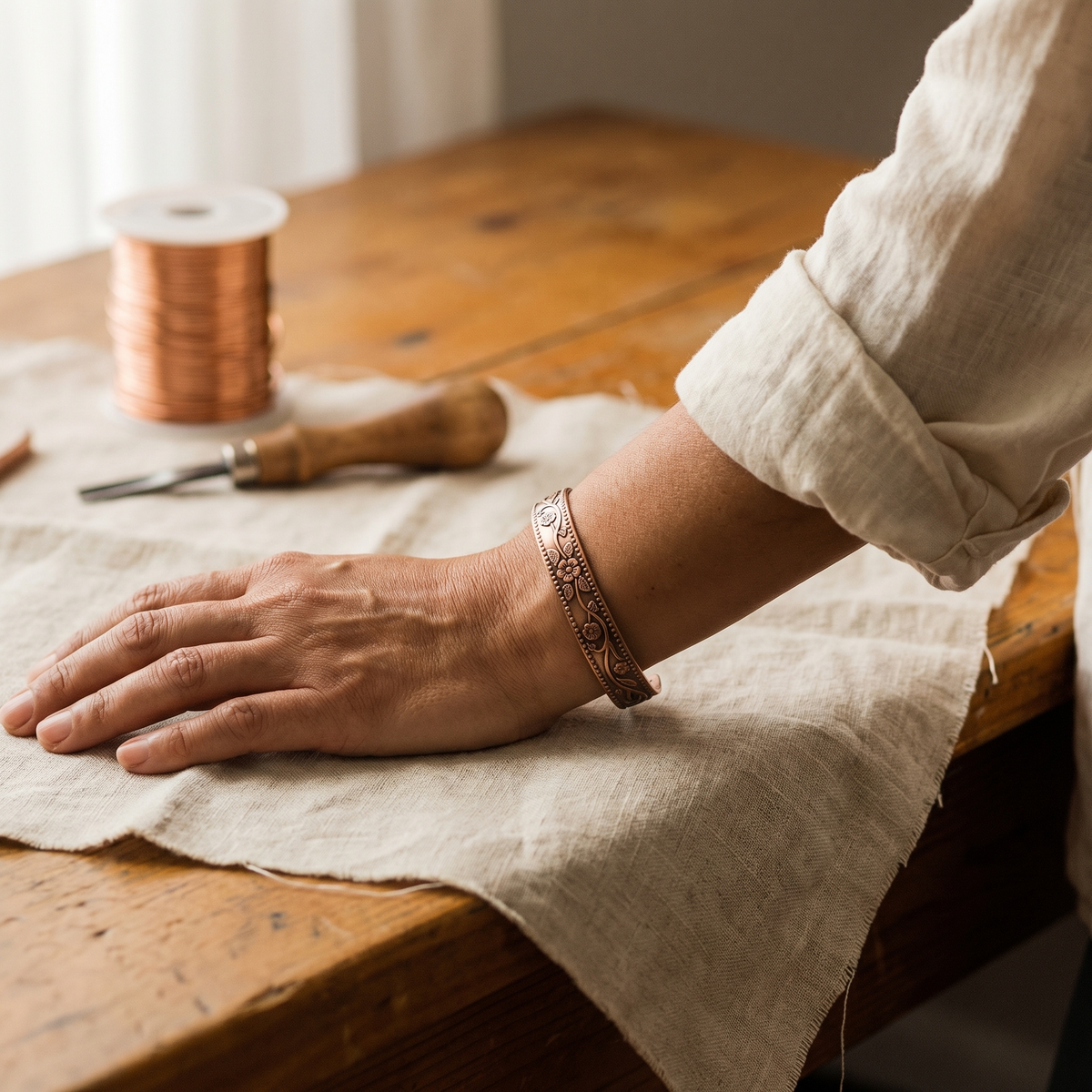 Luvenora's Knell Copper Bracelet