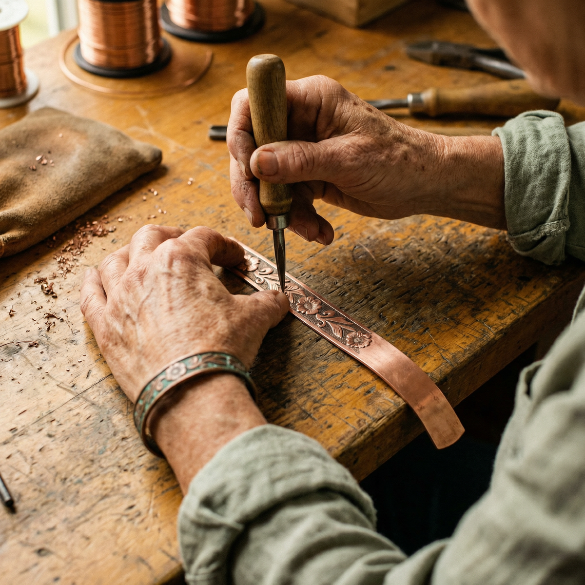 Luvenora's Vine Copper Bracelet