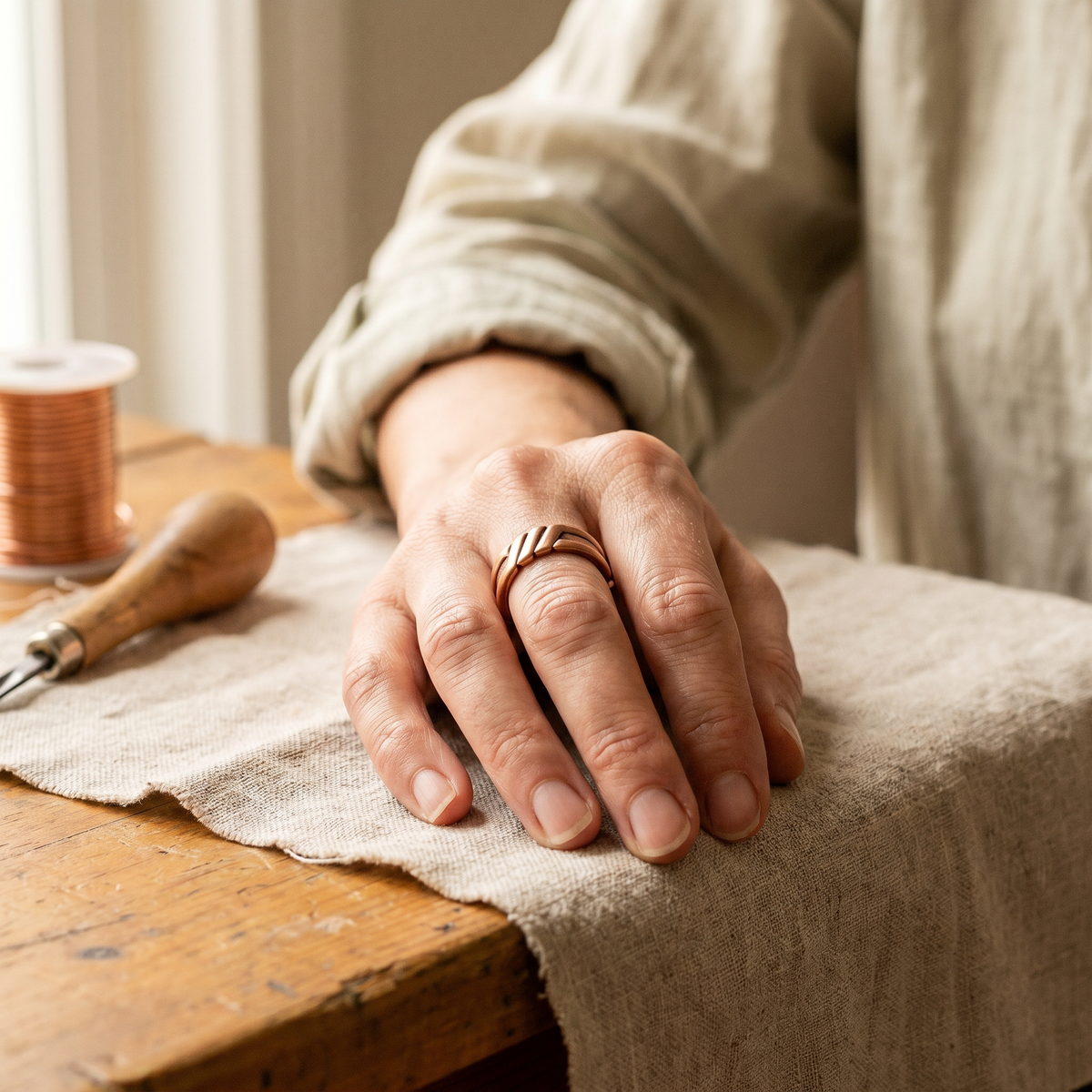 Luvenora's Peat Copper Ring