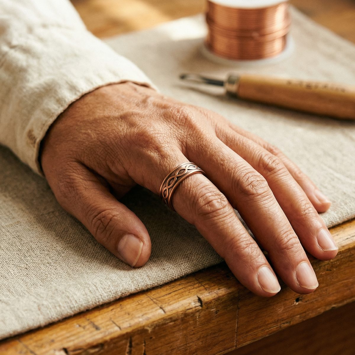 Luvenora's Char Copper Ring