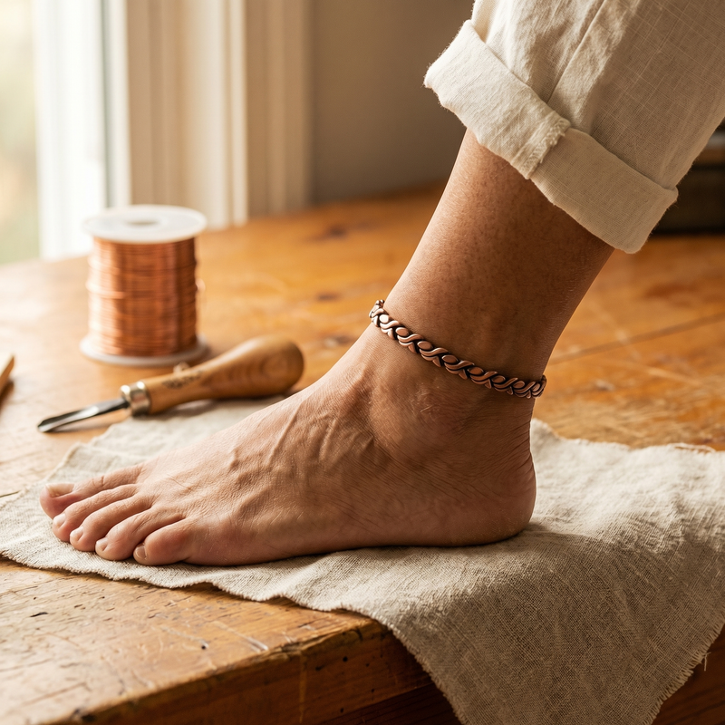 Luvenora's Dune Copper Anklet