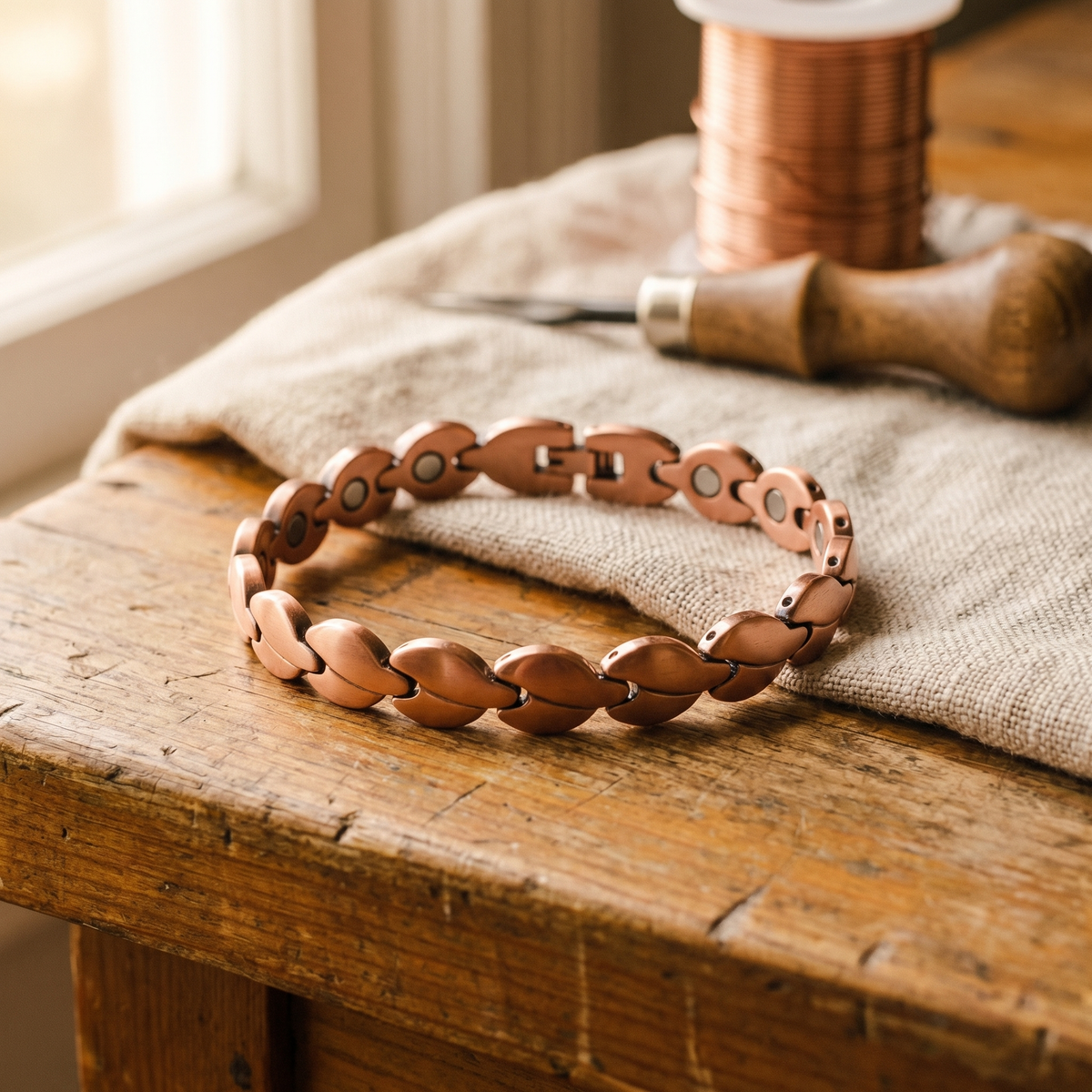 Luvenora's Marsh Copper Anklet