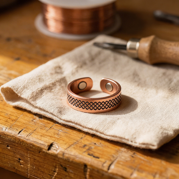 Luvenora's Grid Copper Ring