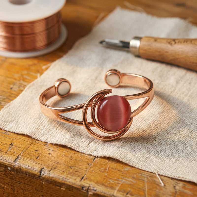 Luvenora's Sphere Pink Copper Bracelet