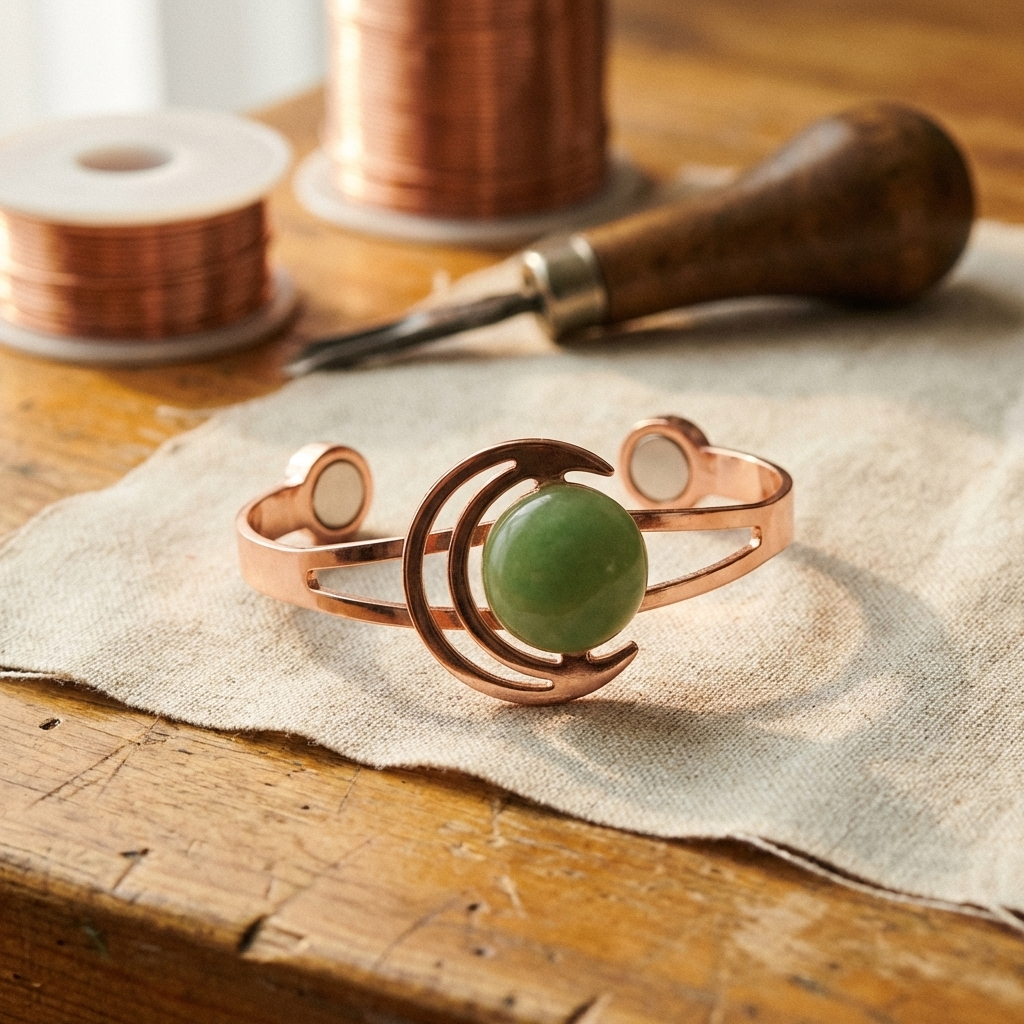 Luvenora's Sphere Green Copper Bracelet