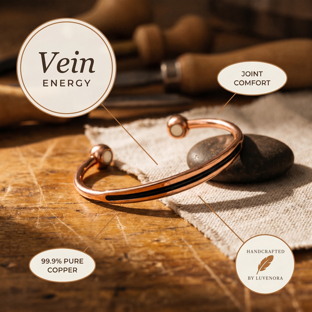 Luvenora's Vein Copper Bracelet