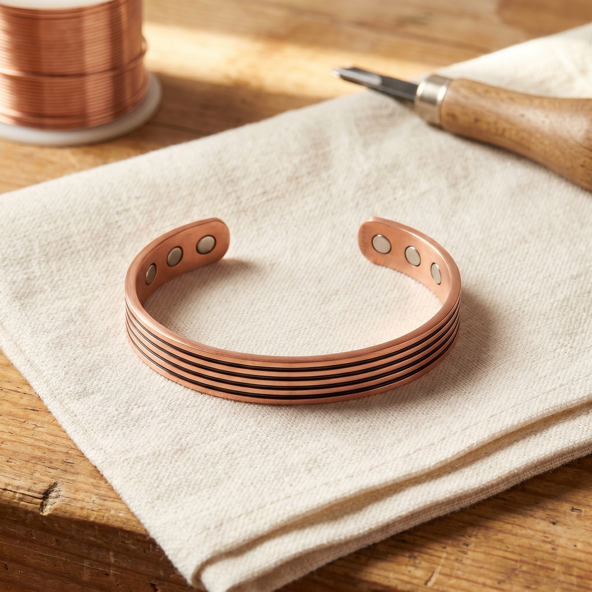 Luvenora's Sage Copper Bracelet