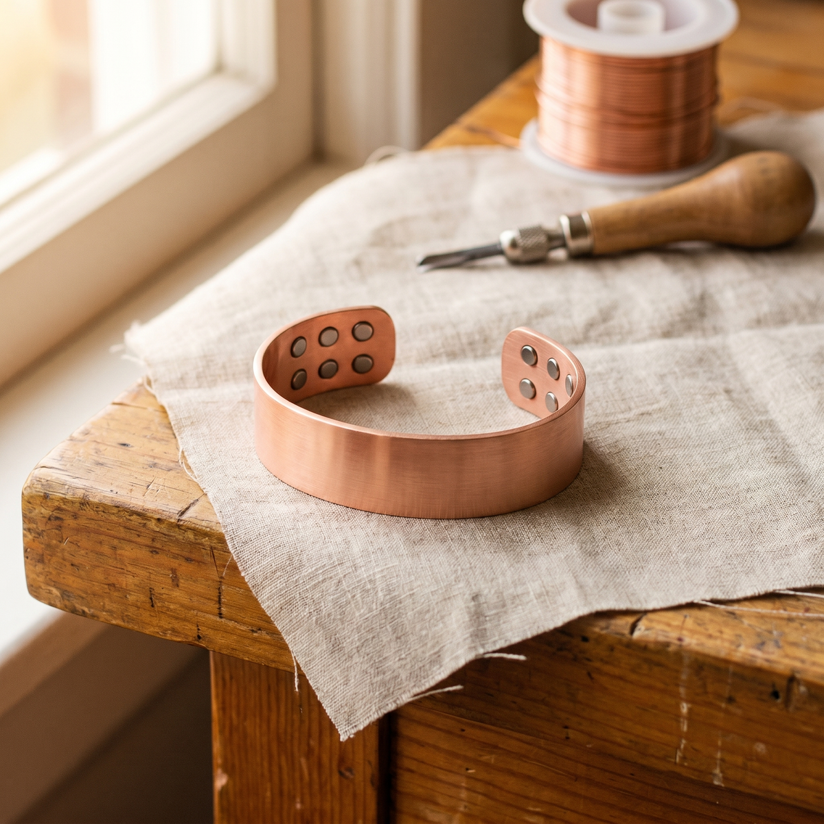 Luvenora's Anvil Copper Bracelet