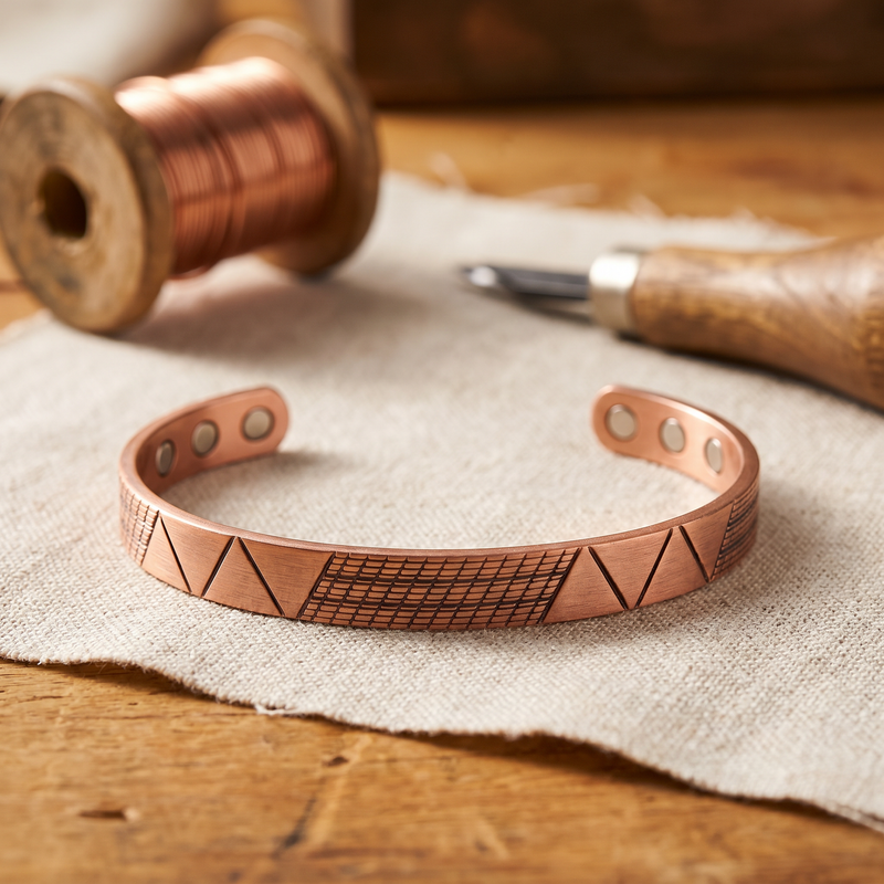 Luvenora's Crest Copper Bracelet