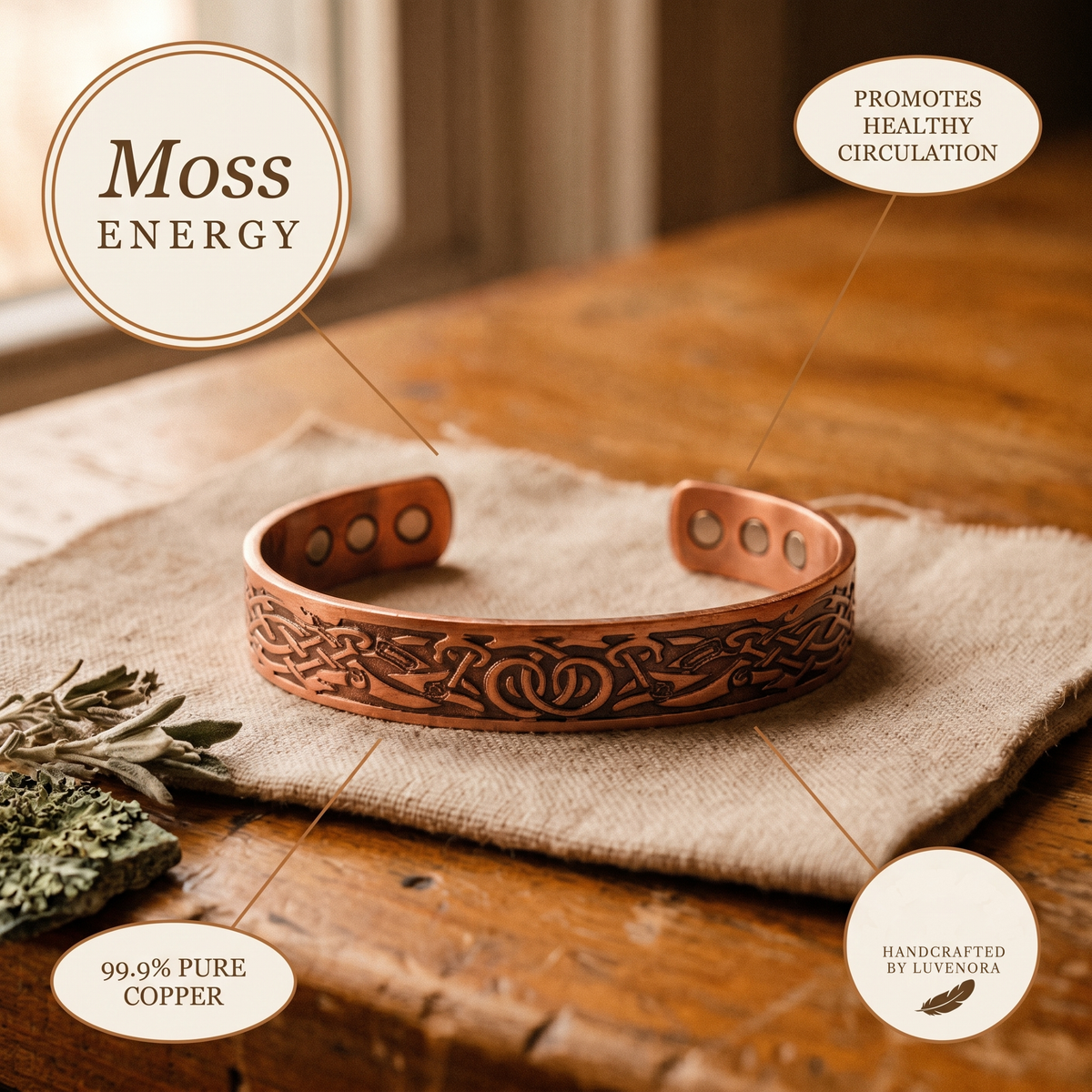 Luvenora's Flow Copper Bracelet