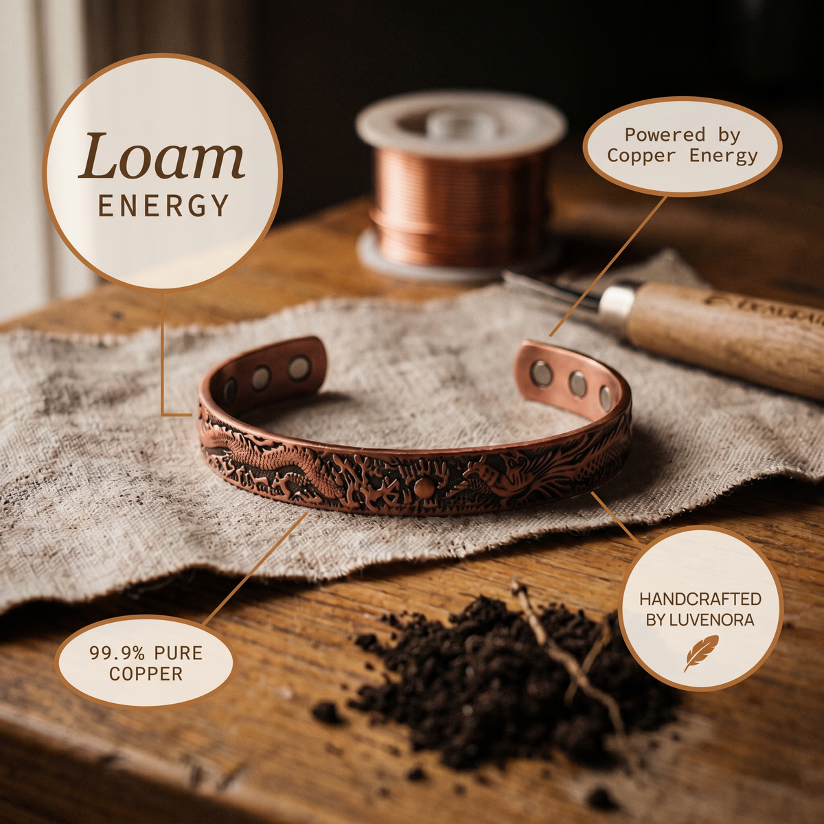 Luvenora's Loam Copper Bracelet