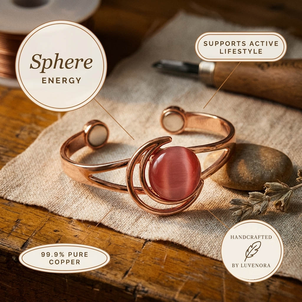 Luvenora's Sphere Pink Copper Bracelet
