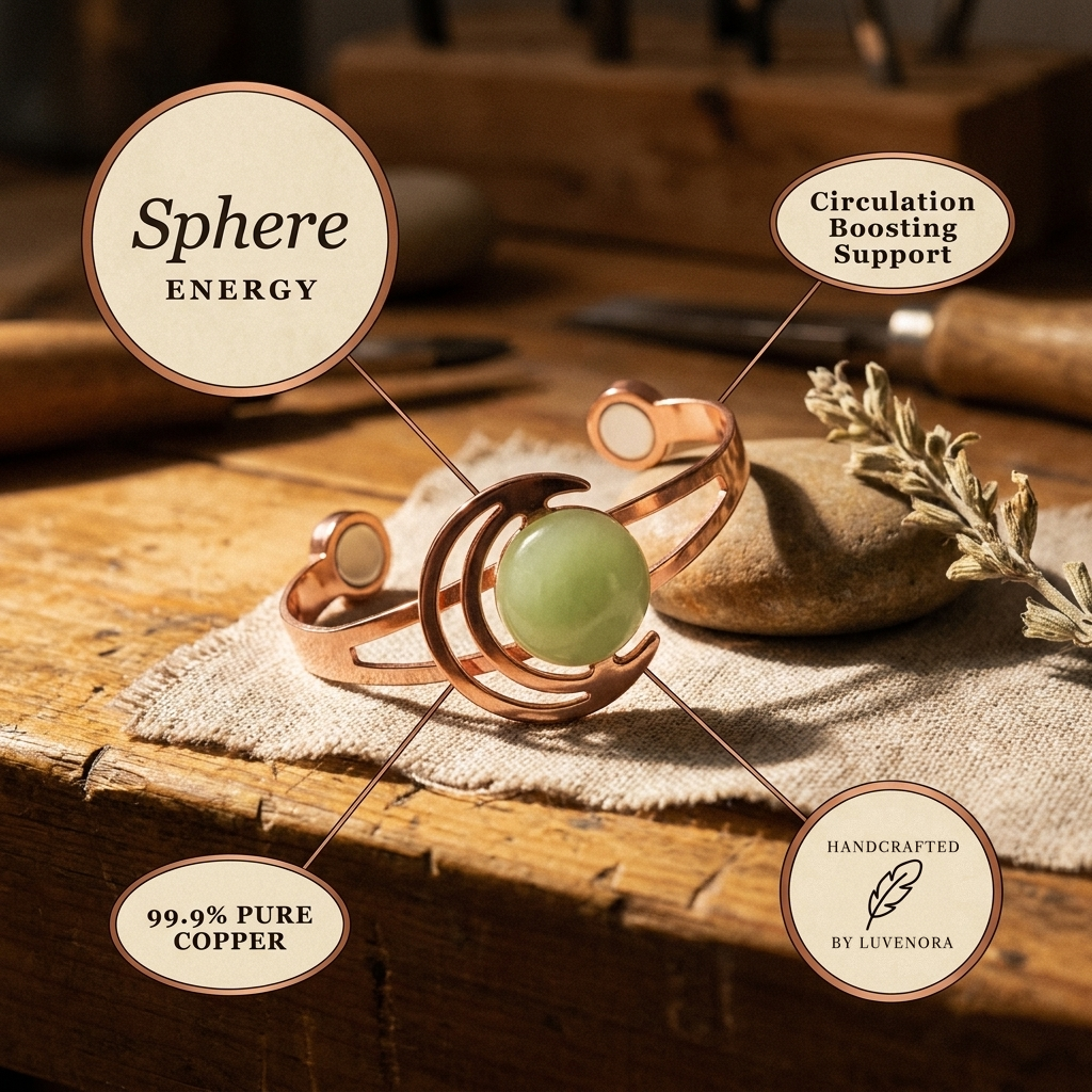 Luvenora's Sphere Green Copper Bracelet