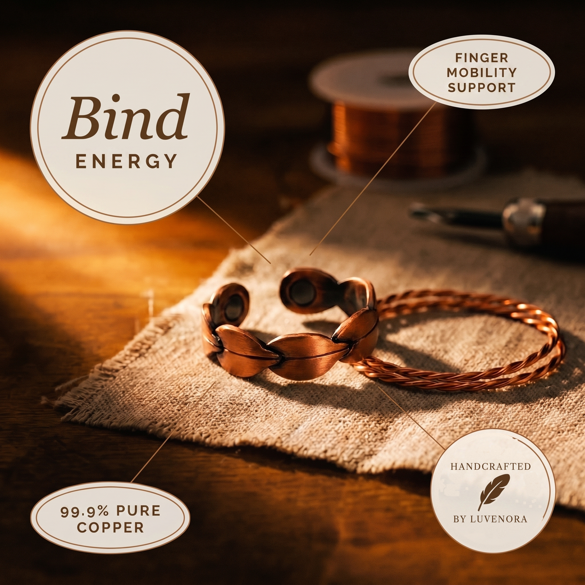 Luvenora's Bind Copper Ring