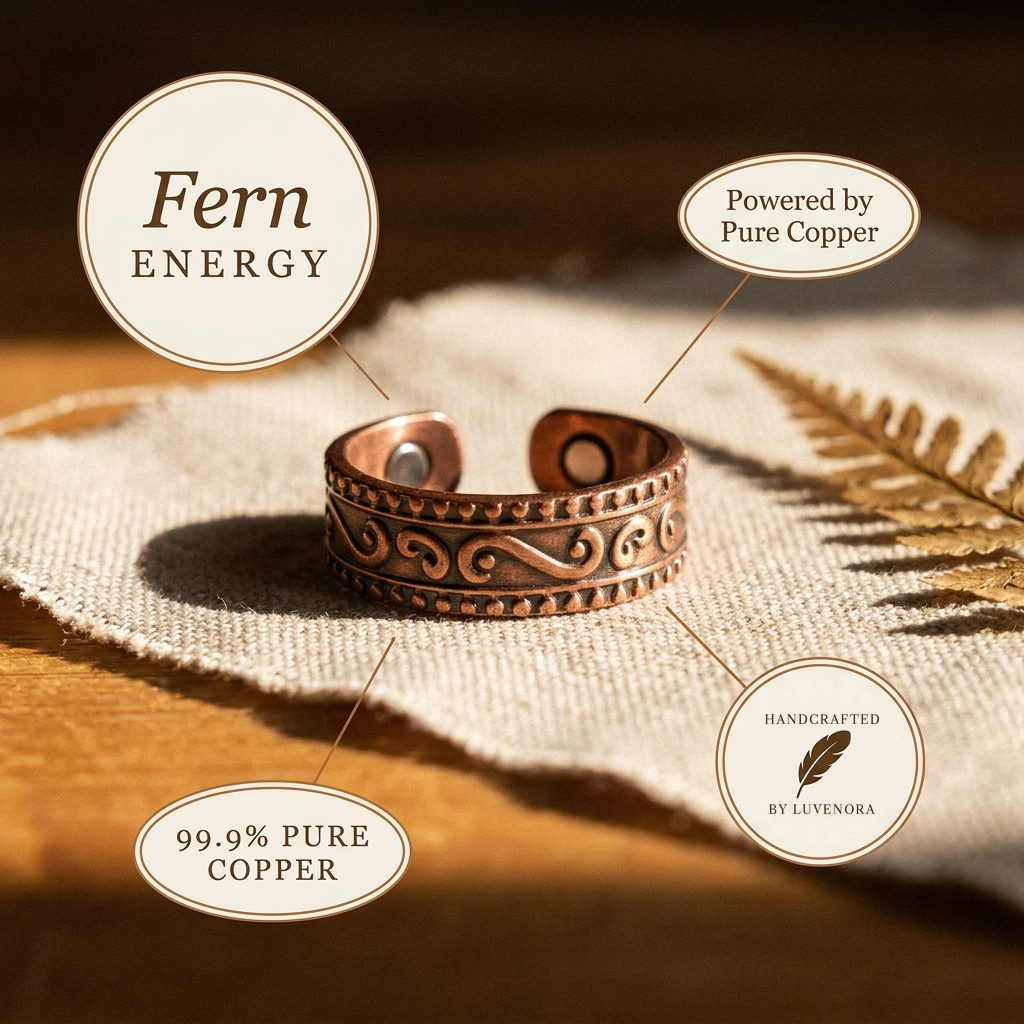Luvenora's Fern Copper Ring