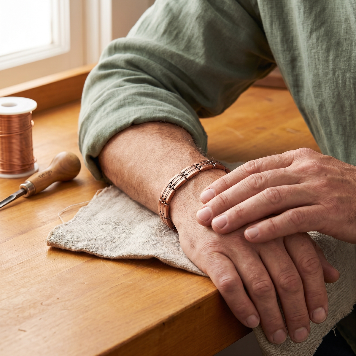 Luvenora's Pike Men's Copper Bracelet