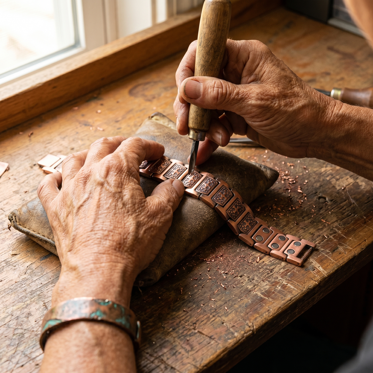 Luvenora's Gale Men's Copper Bracelet