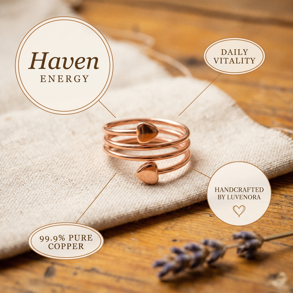 Luvenora's Haven Copper Ring