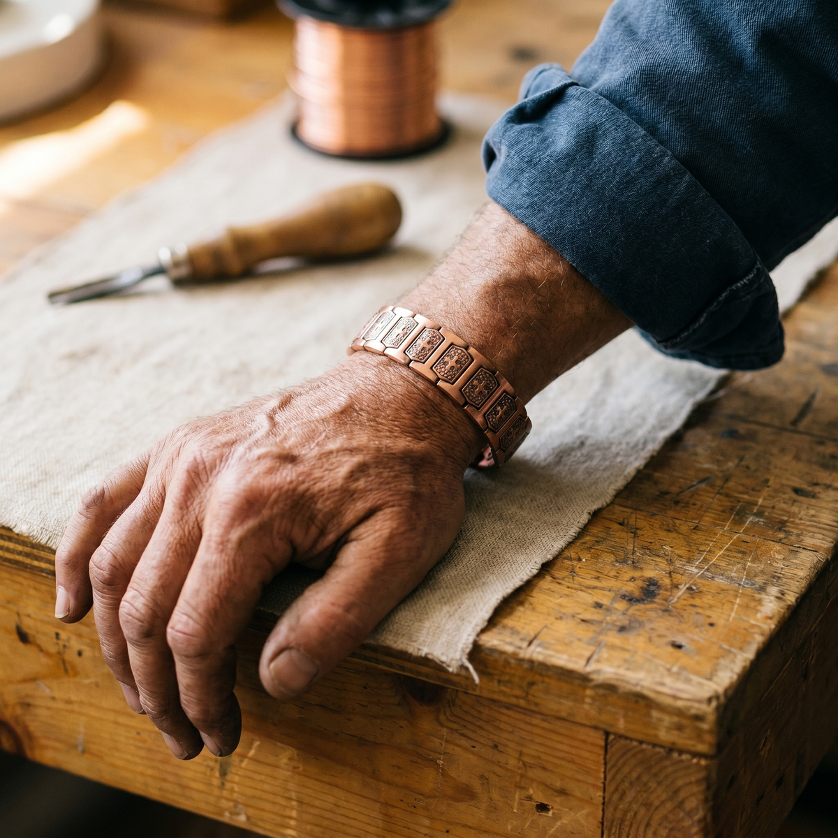 Luvenora's Gale Men's Copper Bracelet