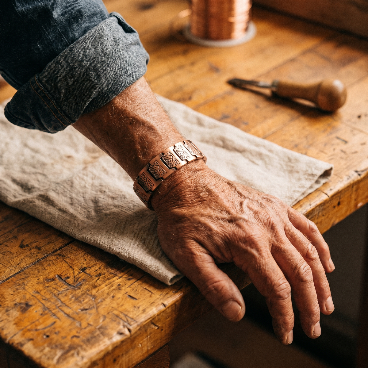 Luvenora's Glen Men's Copper Bracelet