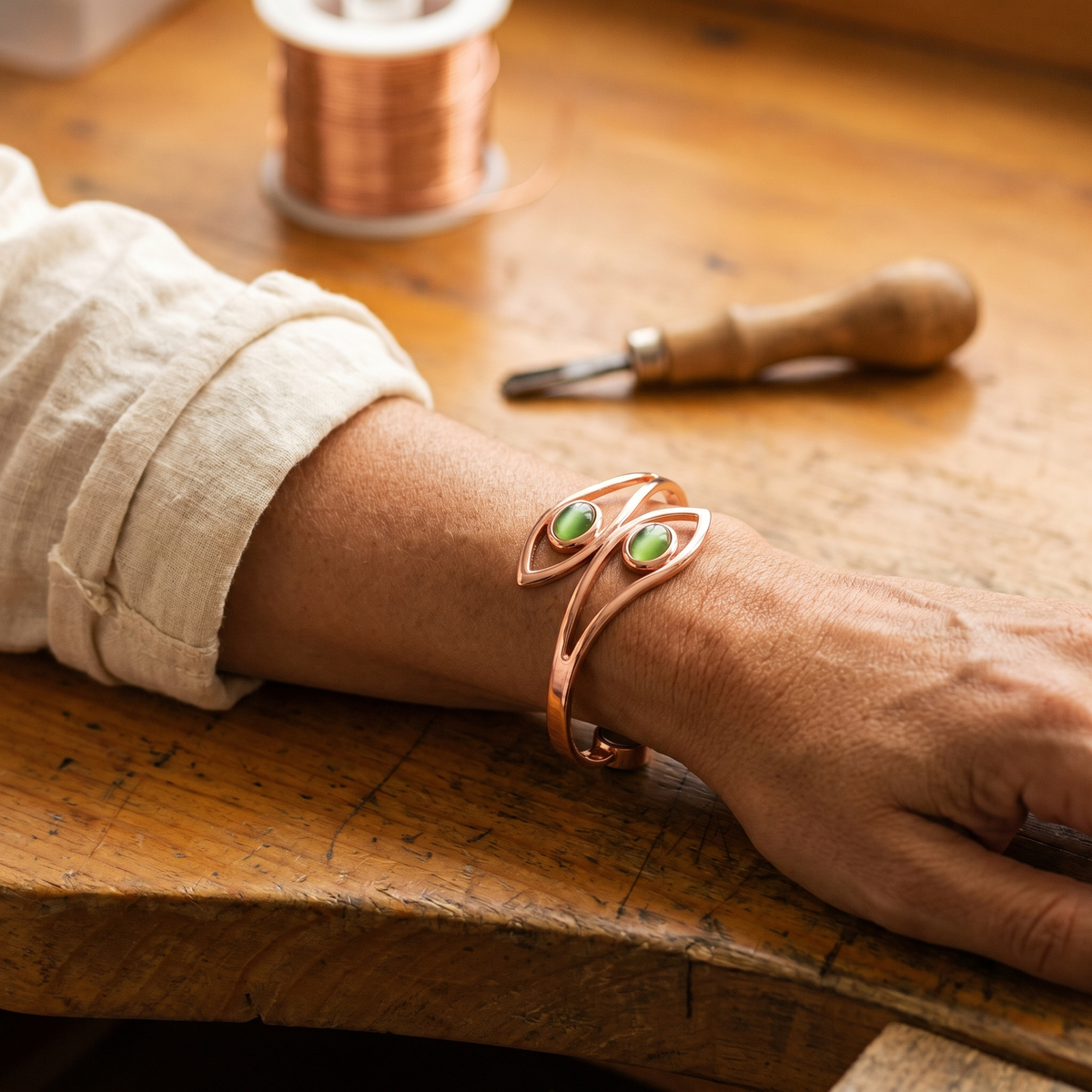 Luvenora's Opal Copper Bracelet
