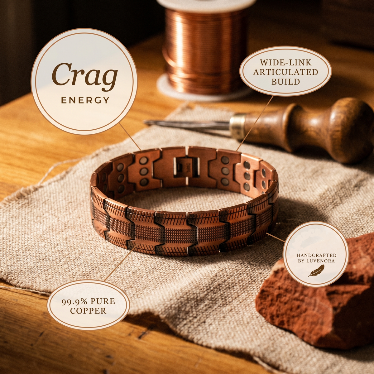 Luvenora's Crag Copper Bracelet
