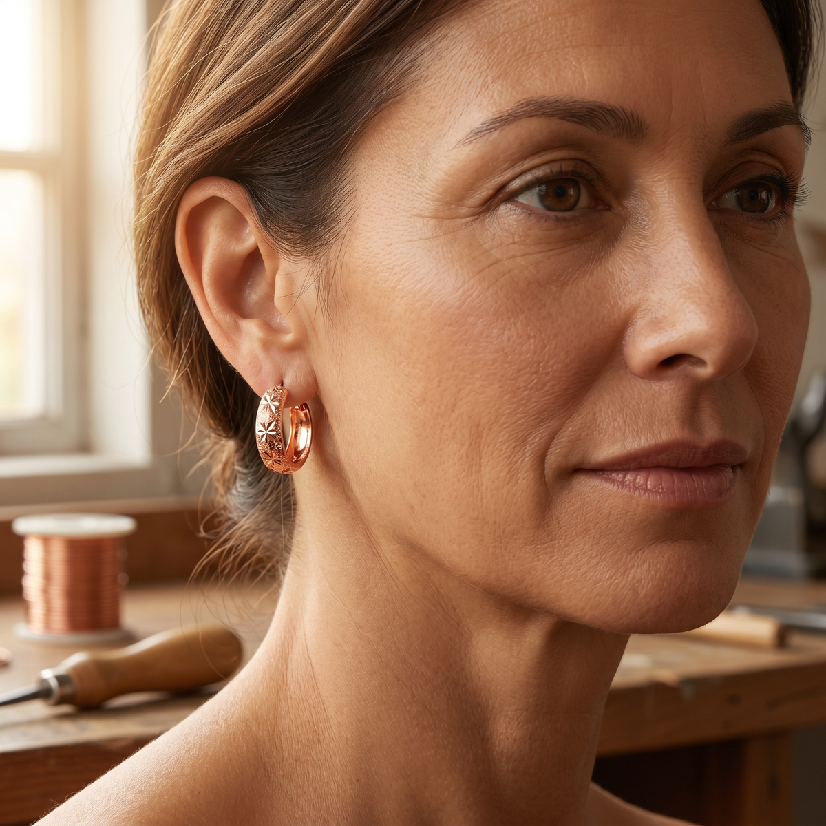 Luvenora's Dew Copper Earrings