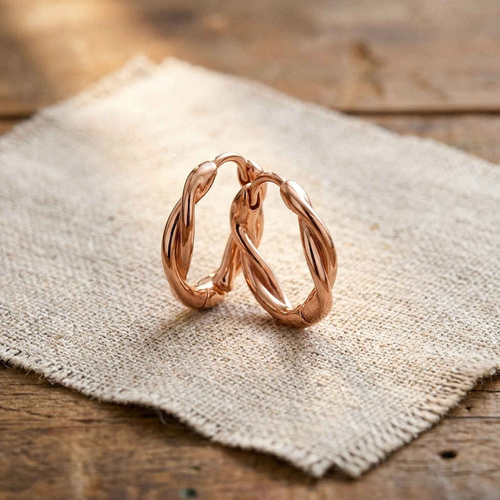 Luvenora's Wren Copper Hoop Earrings