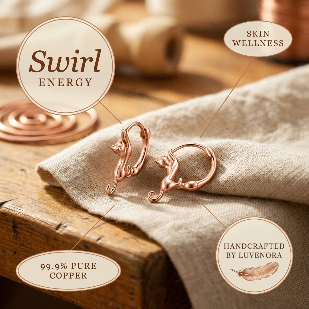 Luvenora's Swirl Copper Earrings