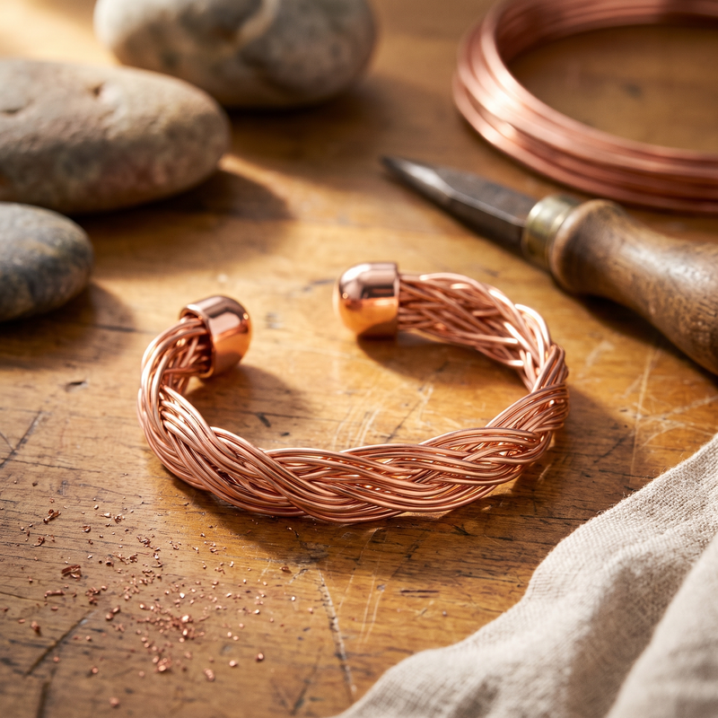 Luvenora's Elm Copper Cuff Bracelet