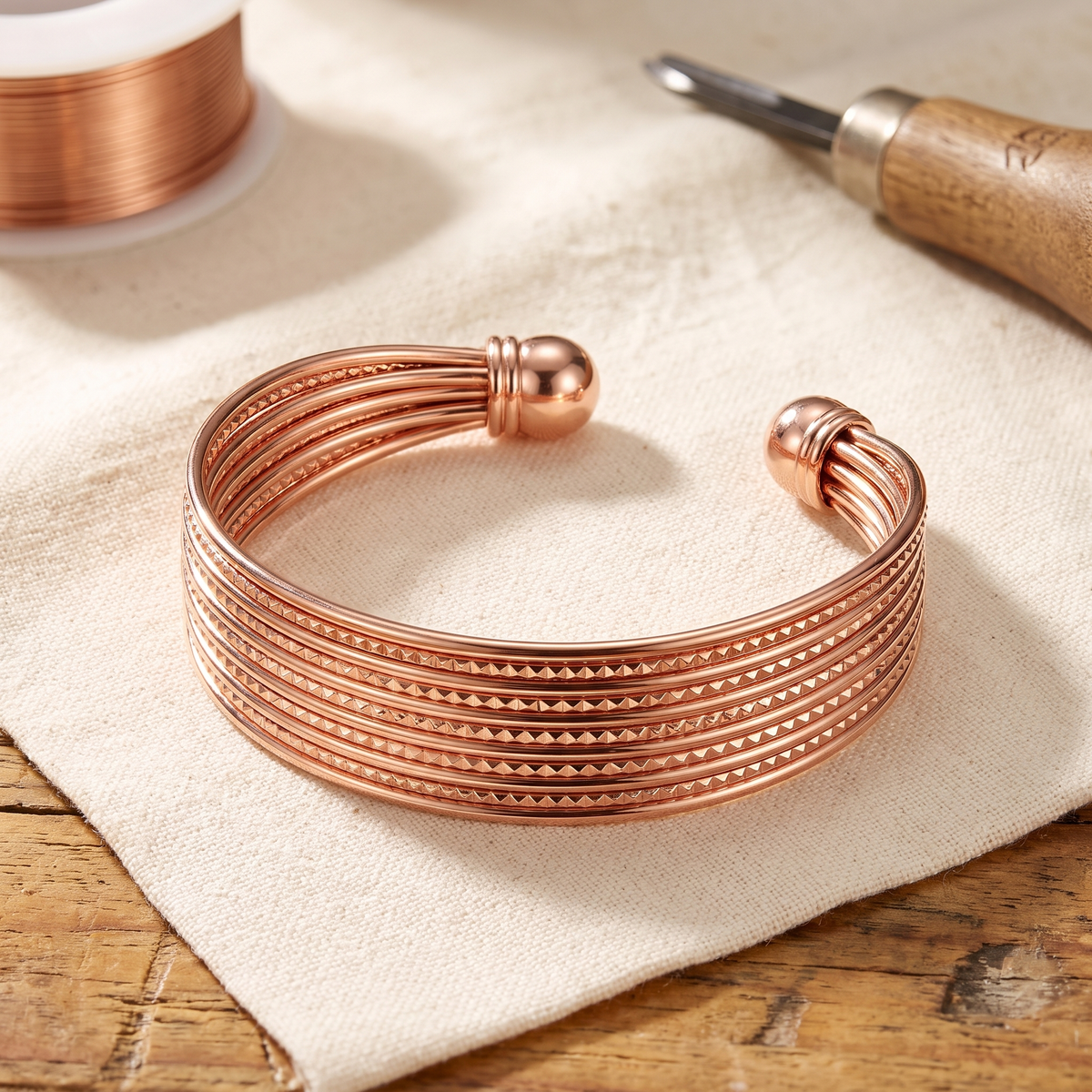 Luvenora's Swift Copper Bracelet