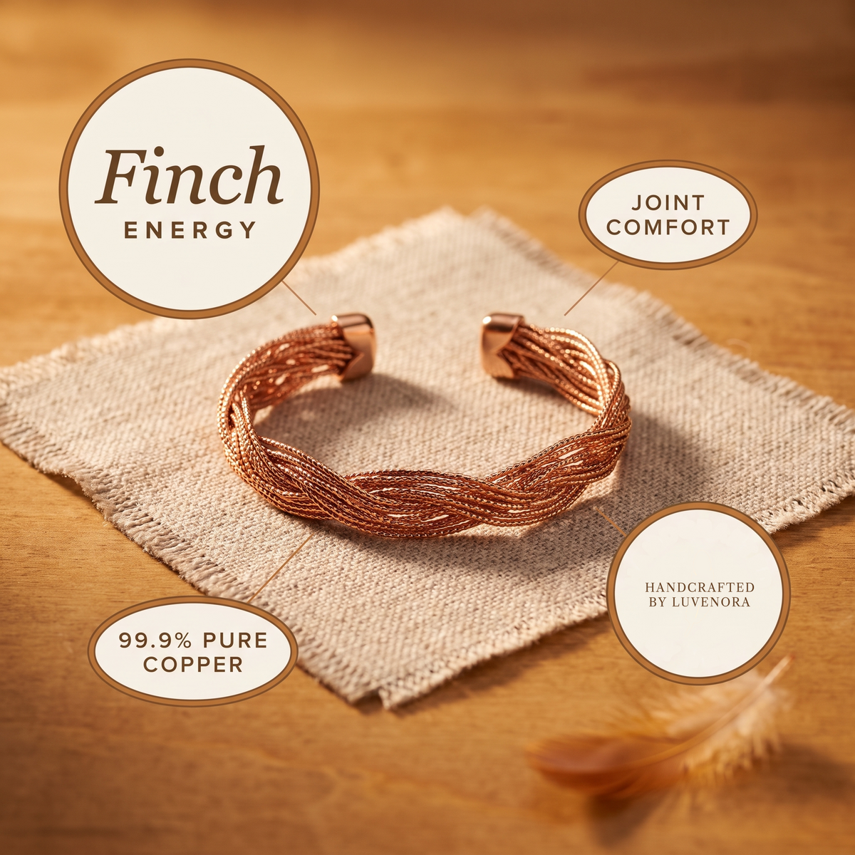 Luvenora's Finch Copper Bracelet