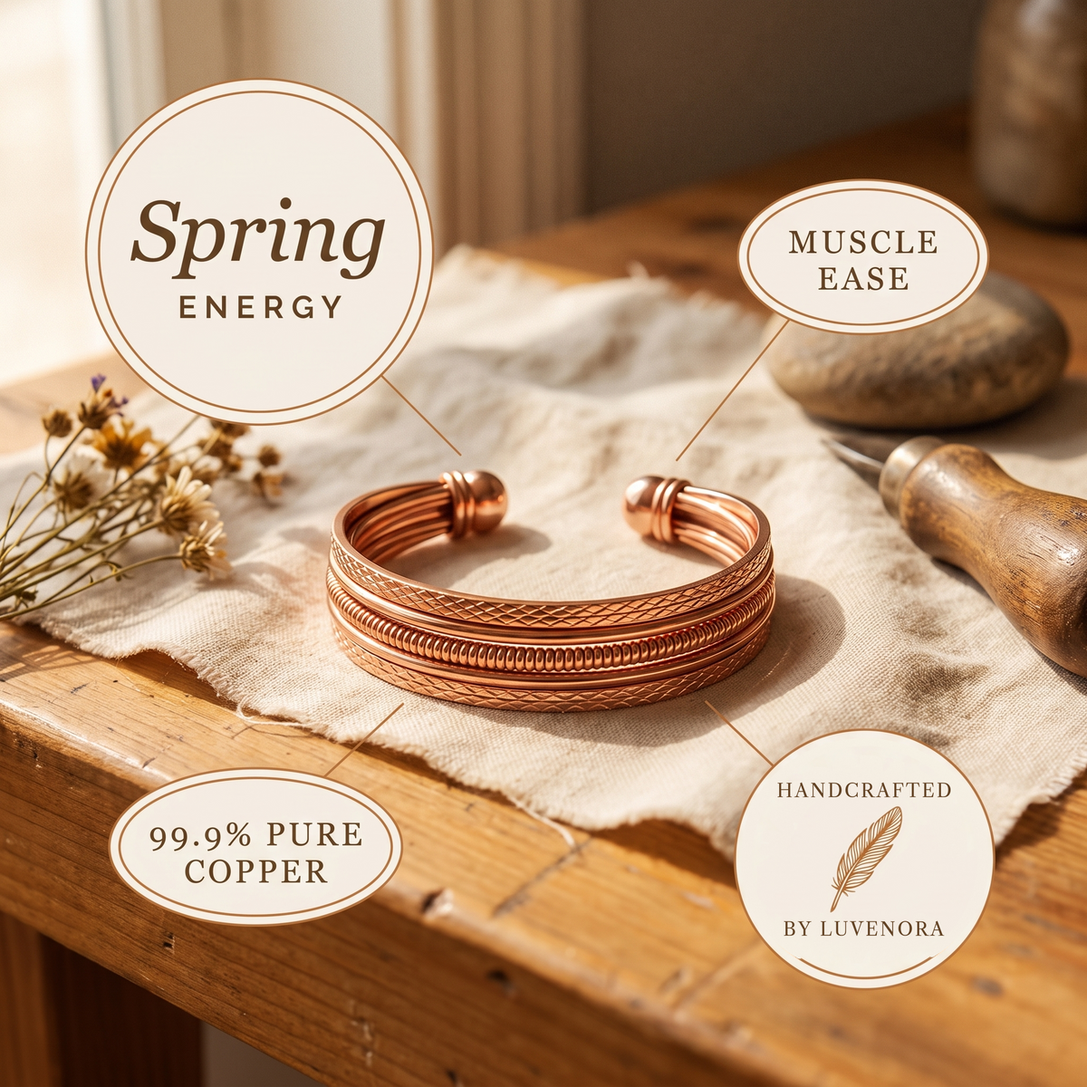 Luvenora's Bracken Copper Bracelet
