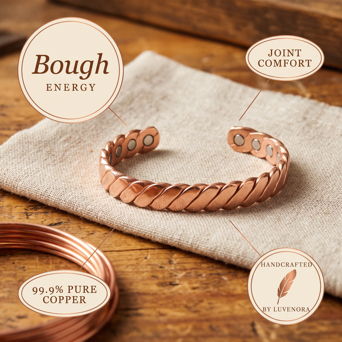 Luvenora's Bough Copper Bracelet