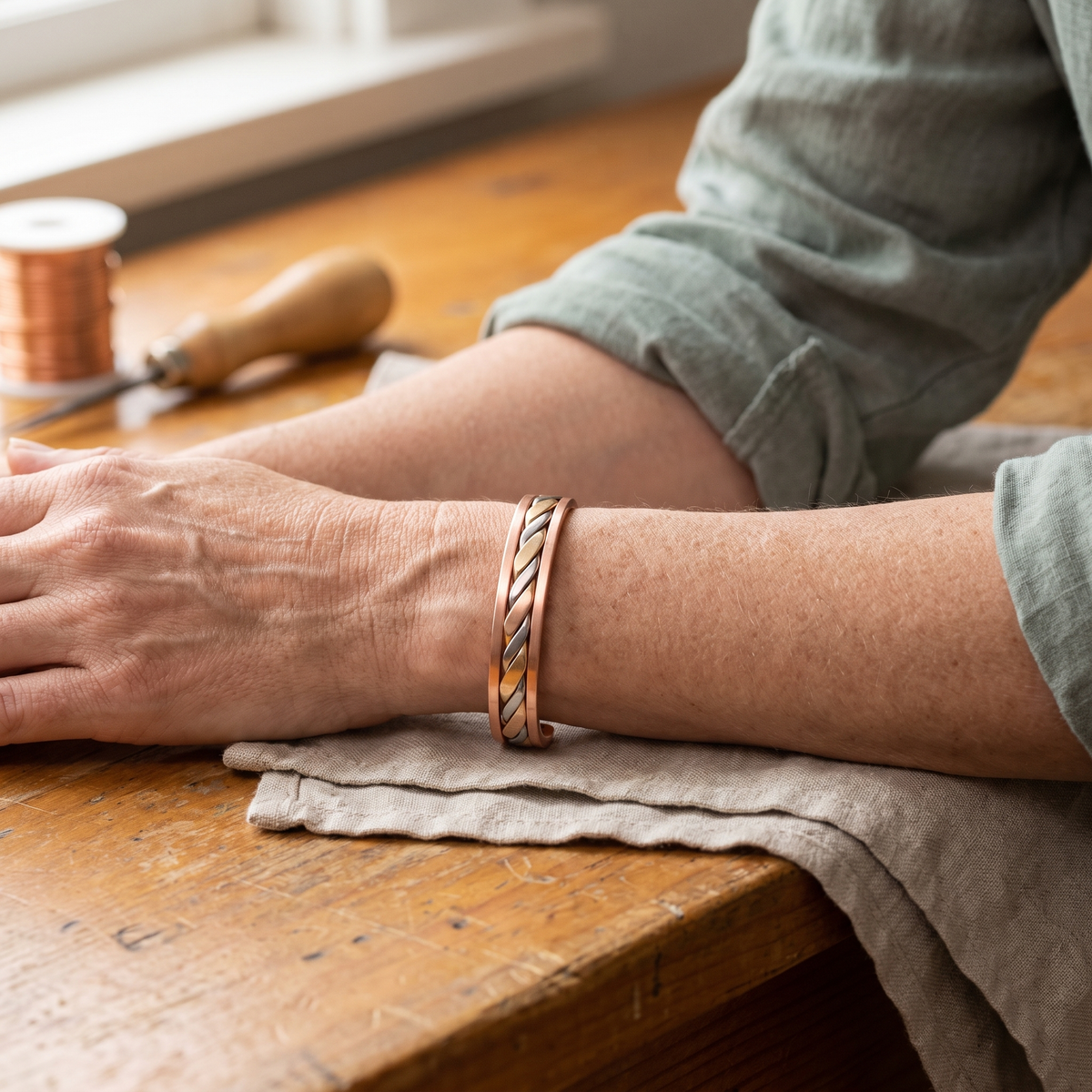 Luvenora's Bud Copper Bracelet