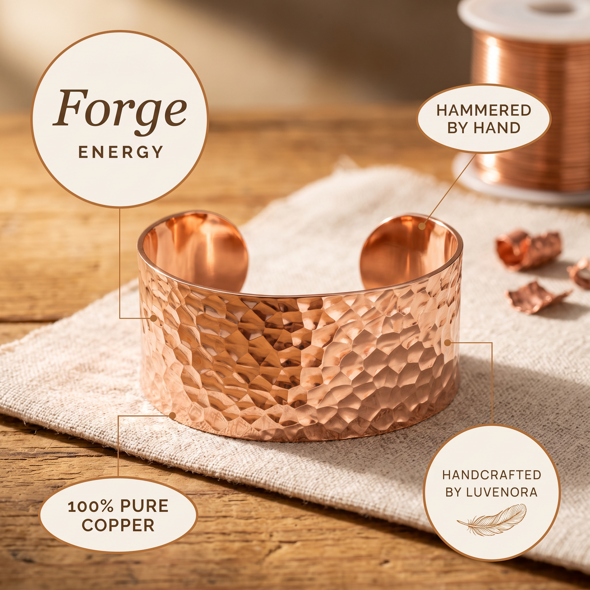 Luvenora's Forge Copper Bracelet