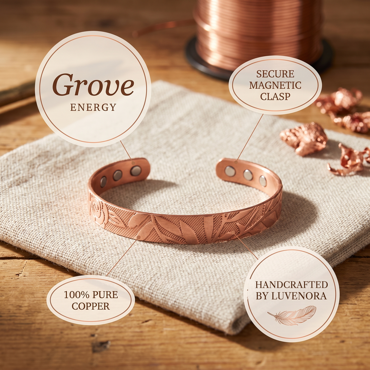 Luvenora's Grove Copper Bracelet