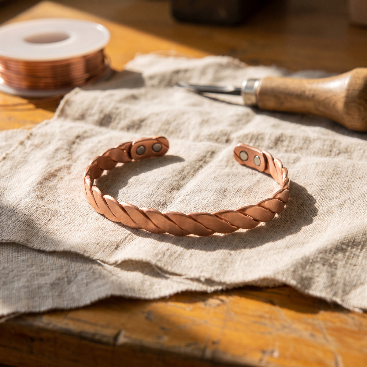 Luvenora's Reed Copper Bracelet