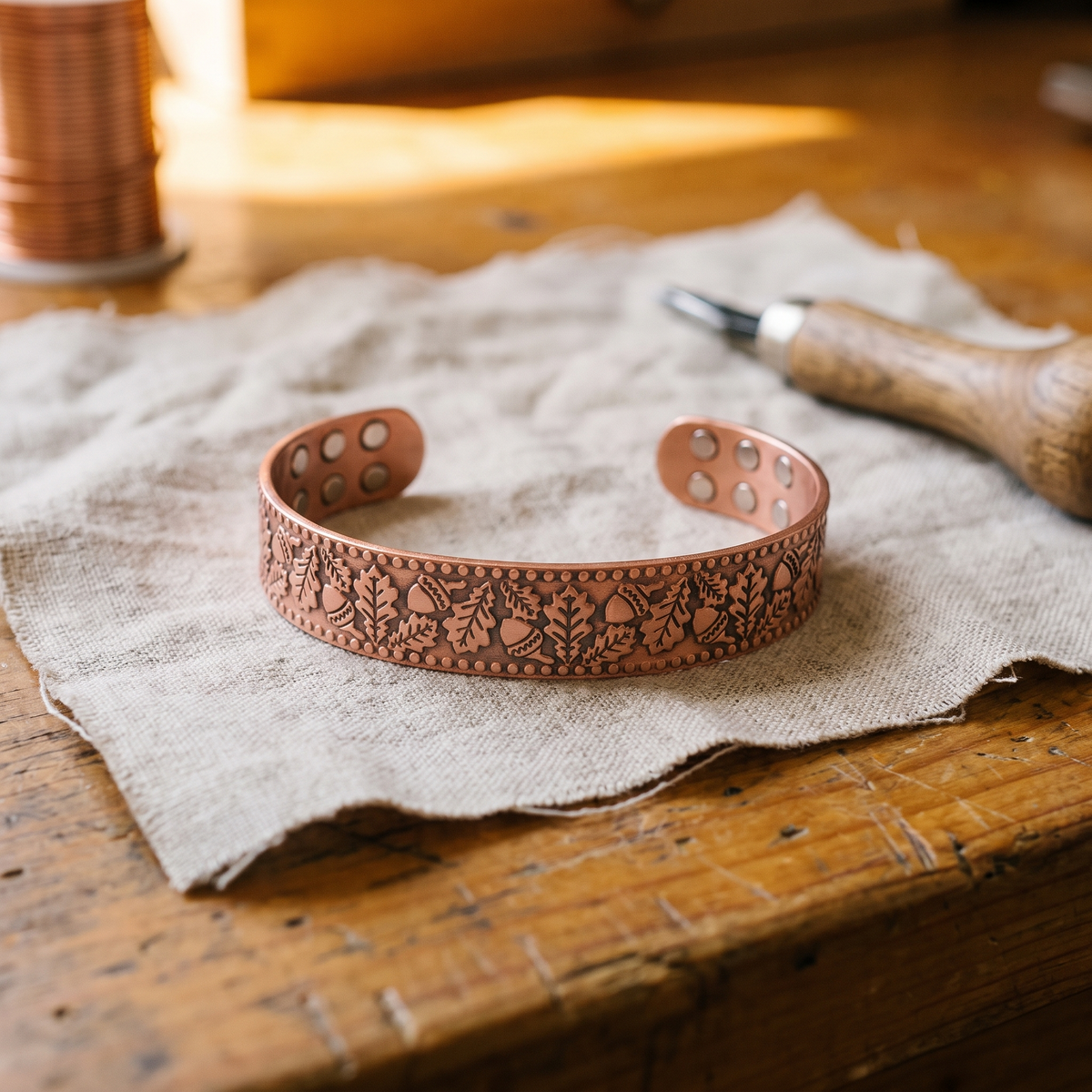 Luvenora's Timber Copper Bracelet