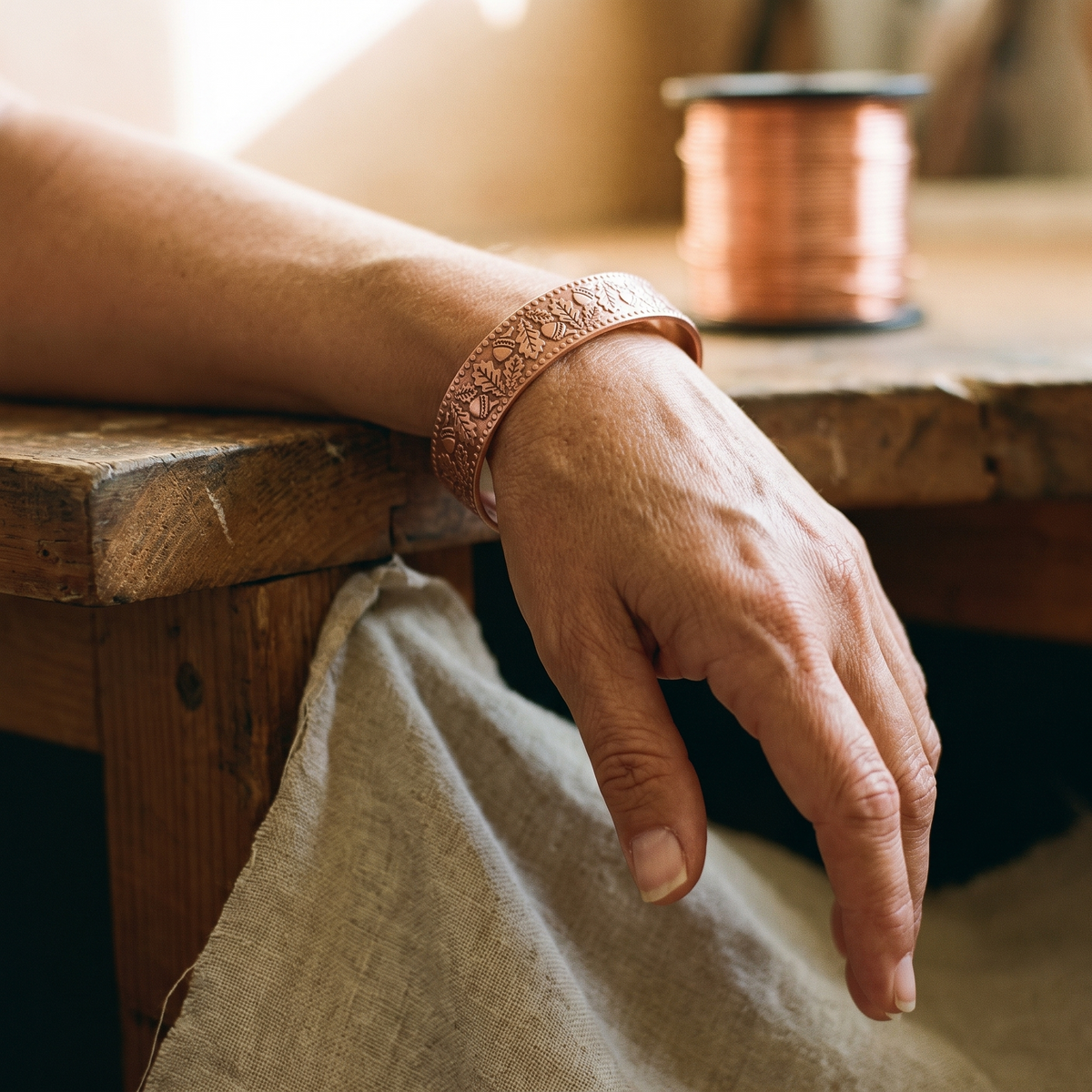Luvenora's Timber Copper Bracelet