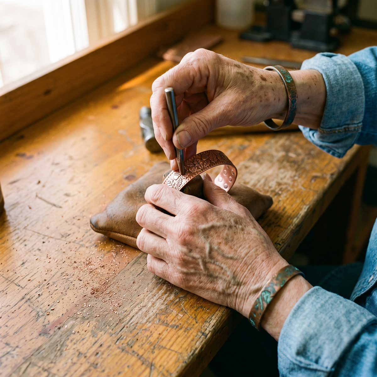 Luvenora's Timber Copper Bracelet