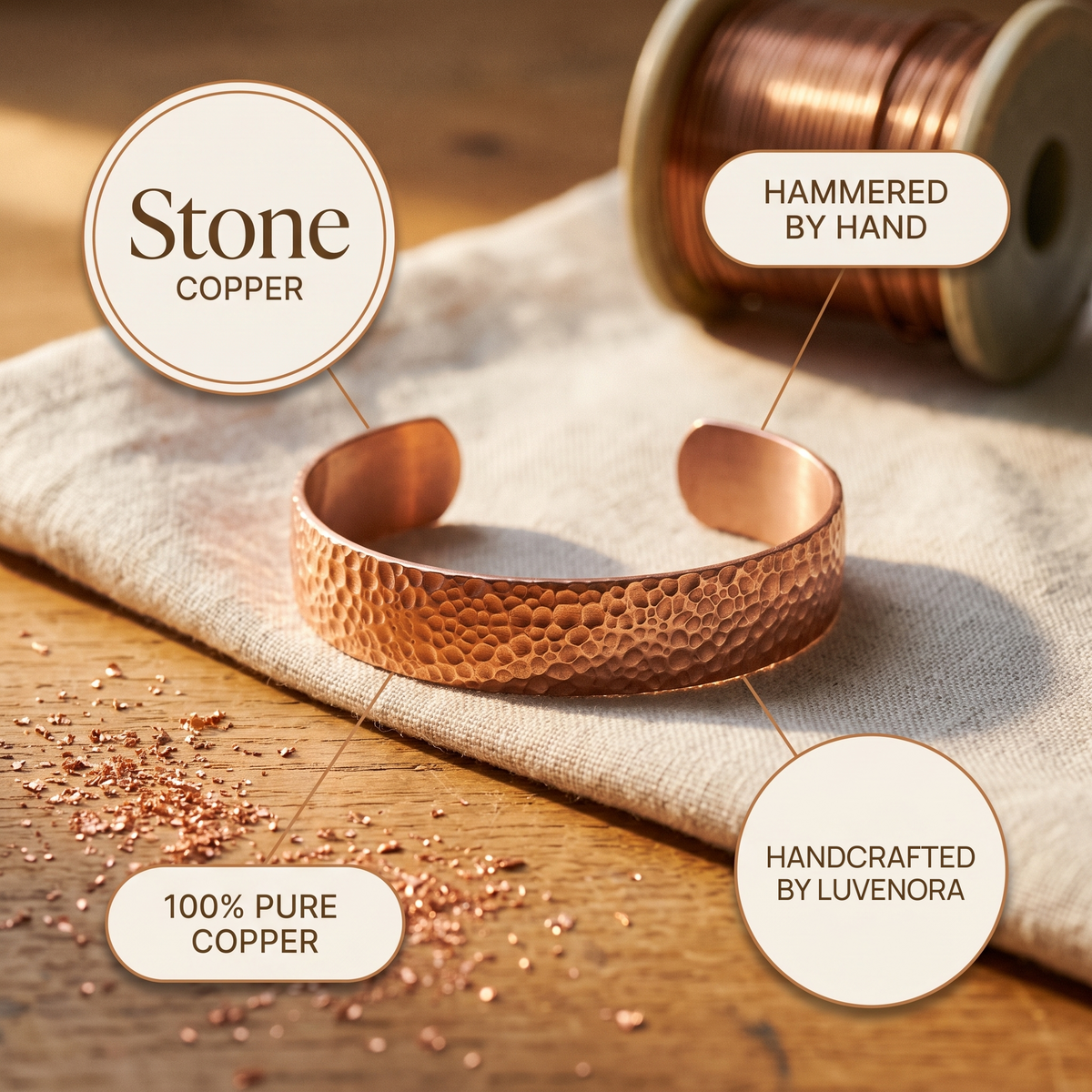 Luvenora's Moon Copper Bracelet