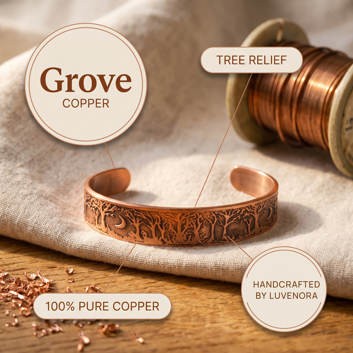 Luvenora's Grove Copper Bracelet