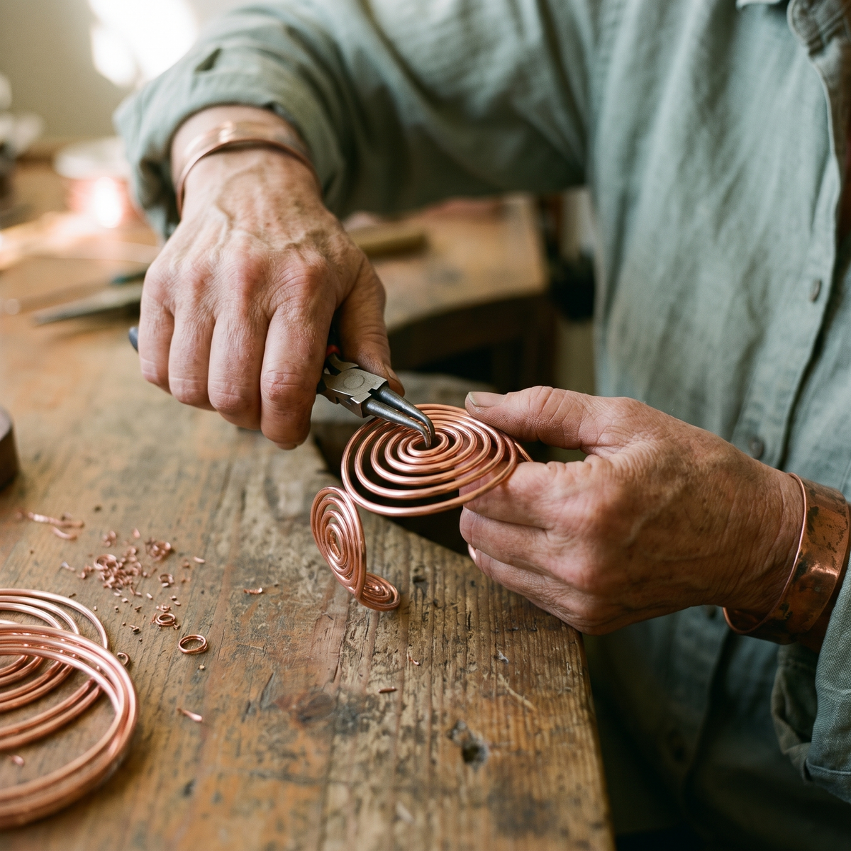 Luvenora's Spiral Copper Bracelet