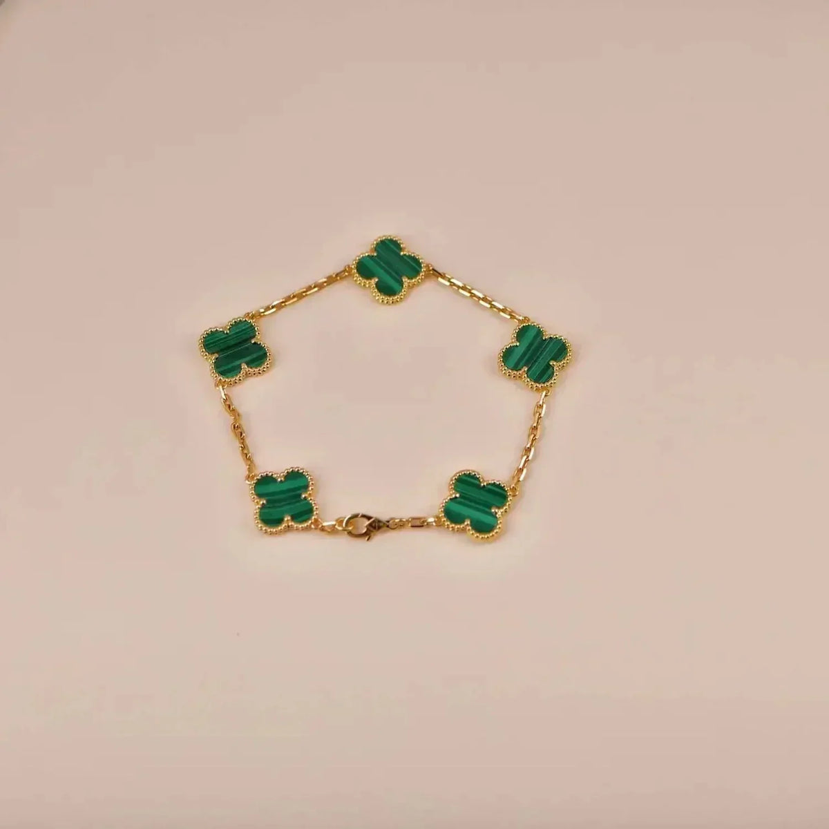 CLOVER 5 MOTIF MALACHITE BRACELET COLLECTION VIP